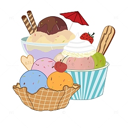 夏天雪糕冰激凌清凉元素