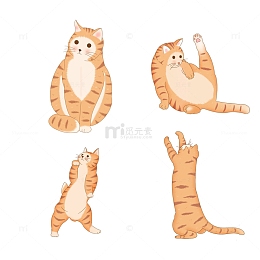 手绘猫咪动物形像IP