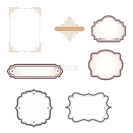 复古边框花纹装饰