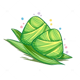 手绘粽子元素