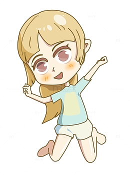可爱儿童女孩插画