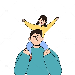 父亲节伟大父爱父女