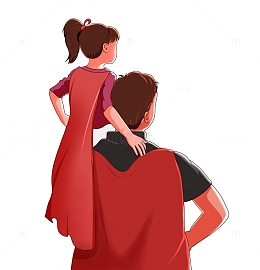 父亲节父女人物