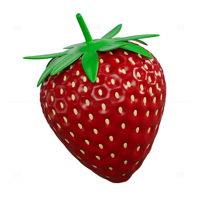 三维可爱草莓