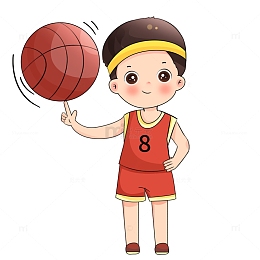 运动打篮球男孩