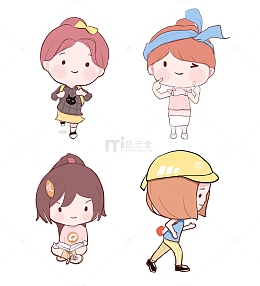 可爱运动装饰儿童插画元素