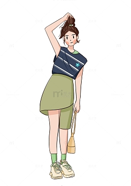 青春女孩 扎头发女孩 毕业季 学生