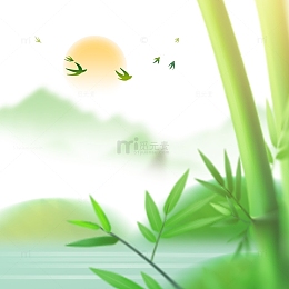 小暑节气夏天风景插画元素