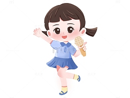 唱歌的可爱小女孩