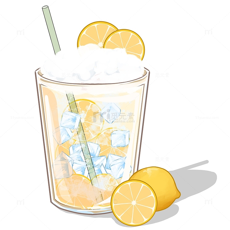 夏日柠檬水果果汁