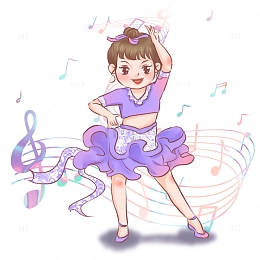 学生放假暑假兴趣班运动舞蹈手绘跳舞