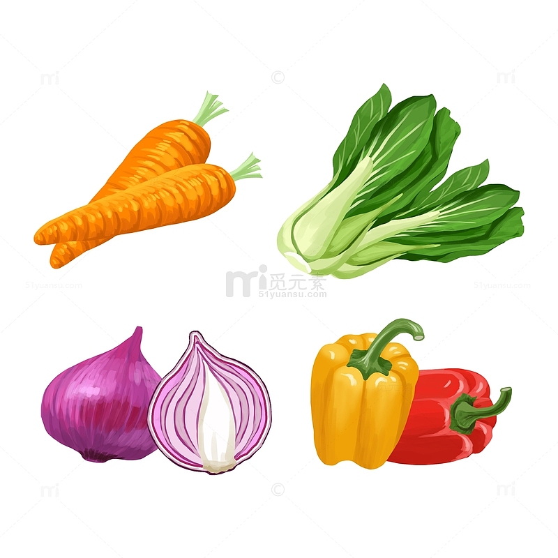 水果蔬菜胡萝卜青菜洋葱辣椒