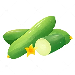 绿色果蔬黄瓜元素