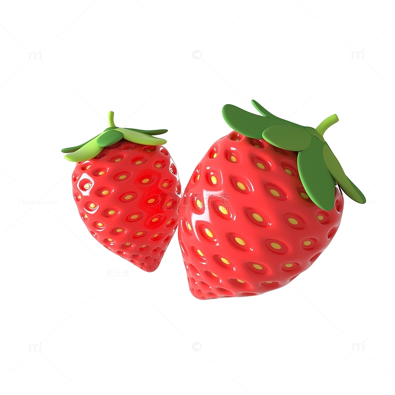 3D立体蔬菜水果草莓
