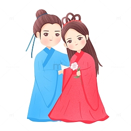 手绘牛郎织女相会
