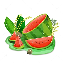 夏天甜西瓜水果