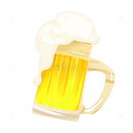 啤酒手绘插画元素
