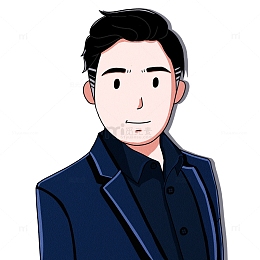 短发男生头像卡通手绘人物插画