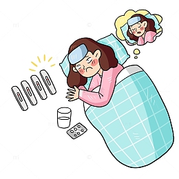 卡通手绘二次感染二阳