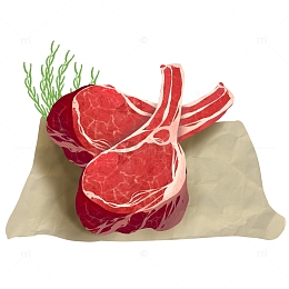 新鲜羊排食材鲜生肉羊肉食物素材