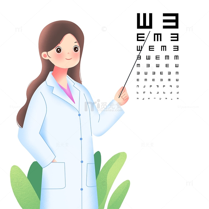 测视力的医生元素