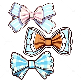 蝴蝶结，矢量，小清新，夏天，装饰品，