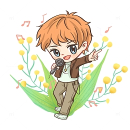 放假歌唱暑假兴趣班男孩唱歌跳舞免扣元素