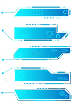 蓝色科技互联网信息矢量边框