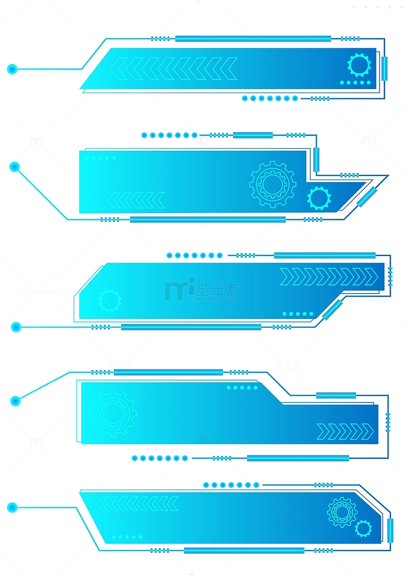 蓝色科技互联网信息矢量边框