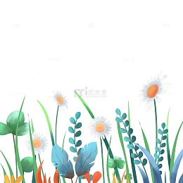 小清新简约花丛小菊花