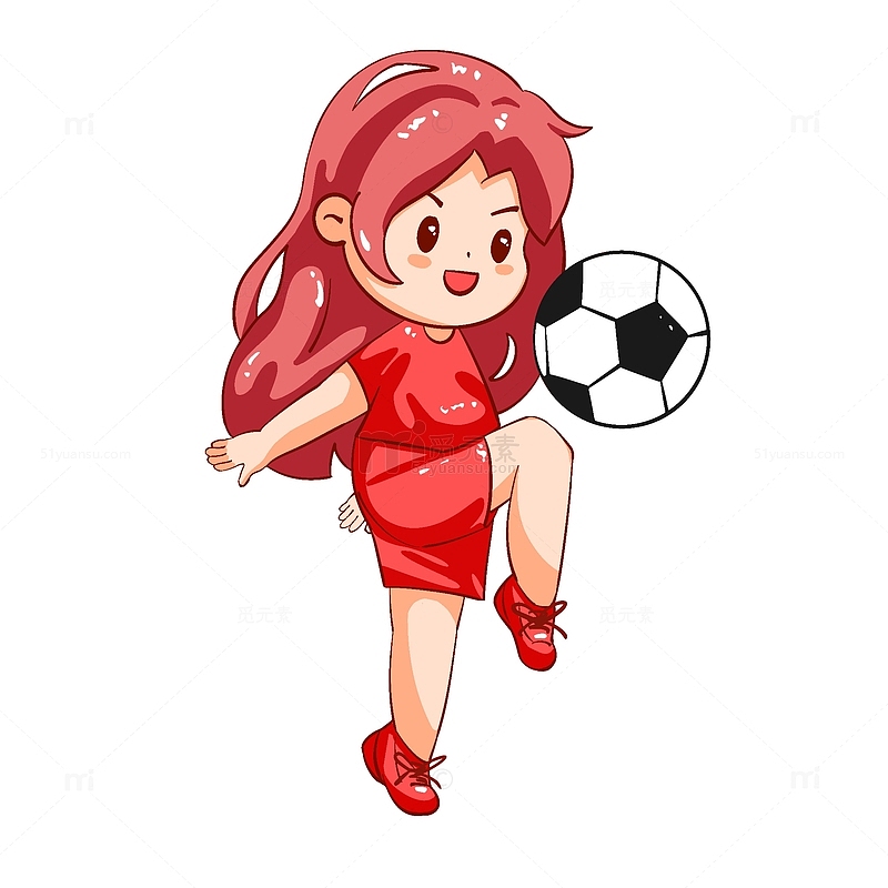 可爱暑期培训足球兴趣班小女孩