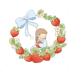 花圈草莓女孩