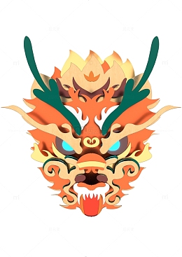 卡通中国龙元素