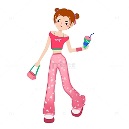 卡通手绘人物衣服搭配