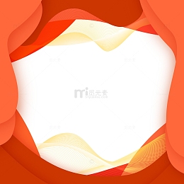 红色科技流形几何矢量边框