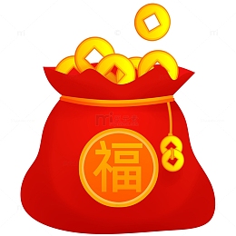 金钱金币福袋钱袋子