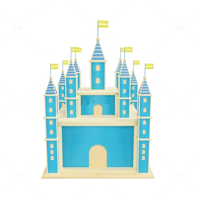 3D儿童城堡童话城堡