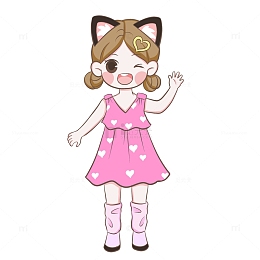 可爱夏日多巴胺穿搭女孩
