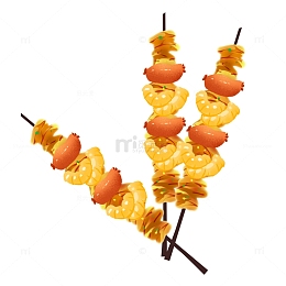 卡通烧烤插画装饰元素