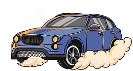 小轿车汽车云上开车