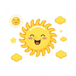 卡通可爱太阳矢量装饰元素