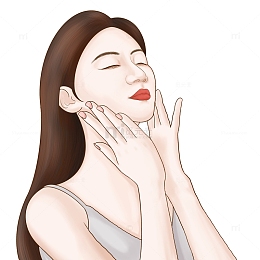 美容护肤化妆女孩人物元素