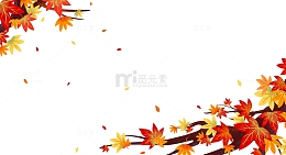 手绘立秋场景海报