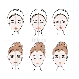 脸美容皱纹皮肤化妆美妆元素医美女生