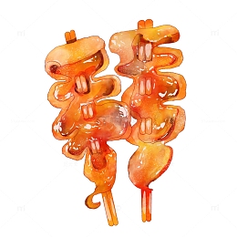 美味烧烤鱿鱼串