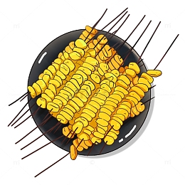 玉米烧烤食物食品元素
