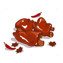 五香烤猪蹄小场景