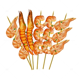 烧烤大虾基围虾烤串
