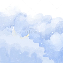 小清新简约蓝色天空星海云海
