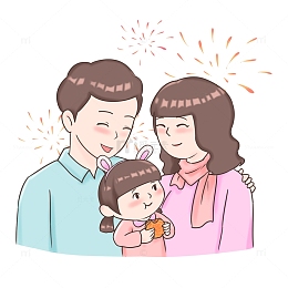 中秋节团圆一家人
